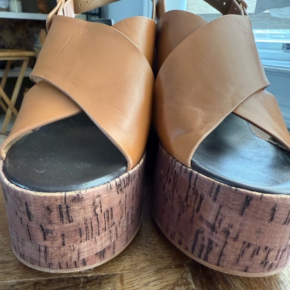 Tony Bianco Vogue Leather Platform Cork Sandals 8 - Picture 11 of 13